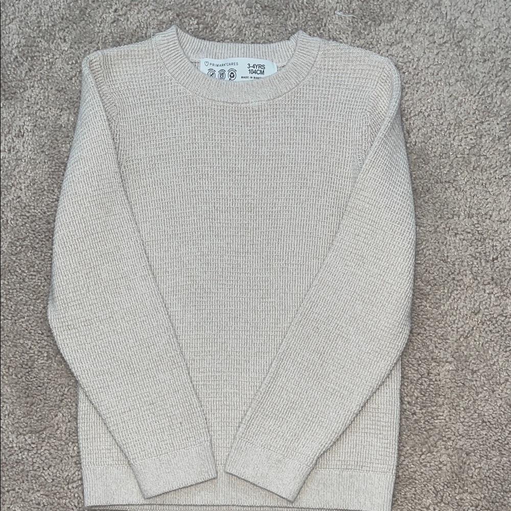 Primark Men's Light Beige Crewneck Sweater